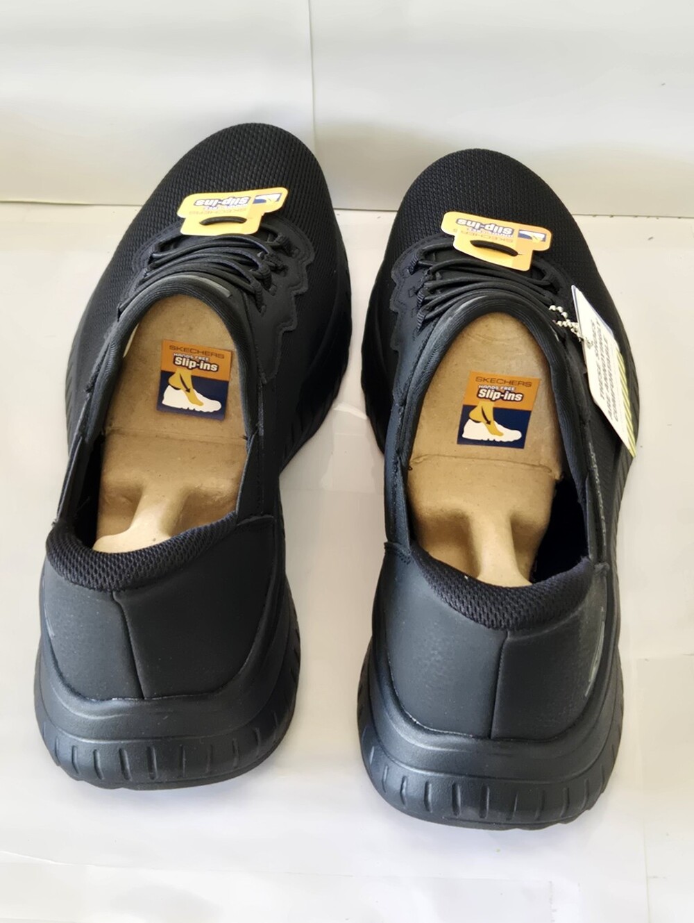 Skechers Men's Slip-Ins BOBS Sport Squad Solid Step Shoes Black Size 9.5 - Picture 4 of 6